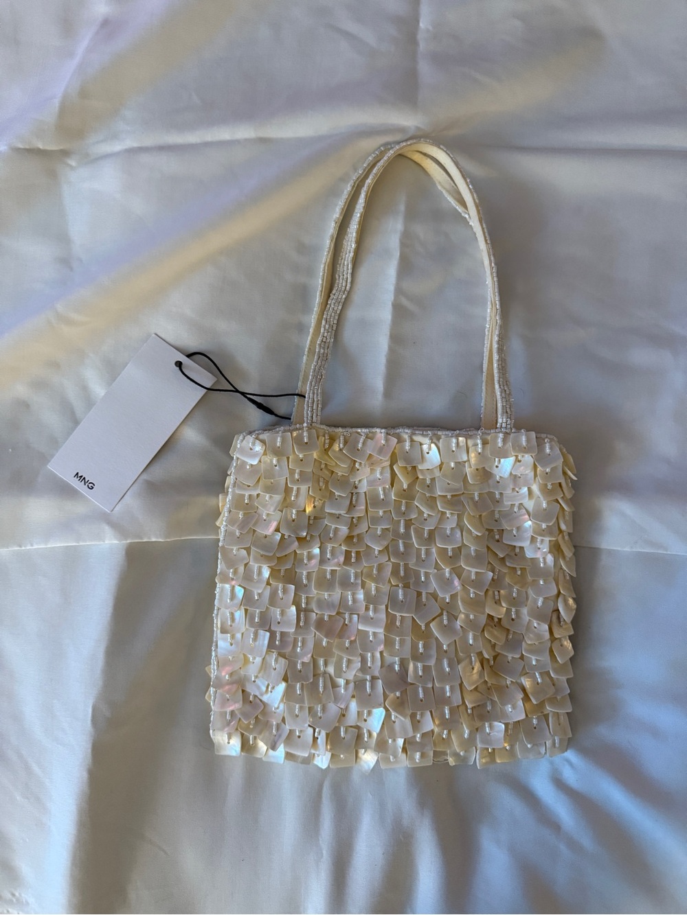 Mother of Pearl Shell Beaded Handbag